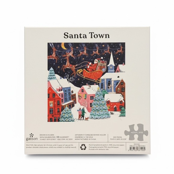 Santa Town: A Festive Delight 500-Piece Jigsaw Puzzle - Picture 2 of 2